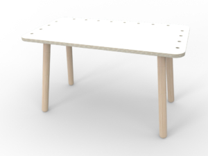 weißer großer Kinderspieltisch aus Holz von pure position
